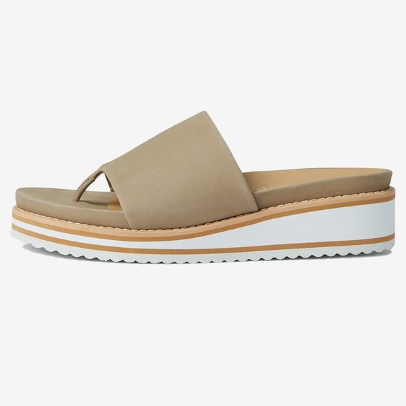 David Tate Womens Hot Taupe Nubuck Mule Wedge Sandals, size 9‎ - Picture 2 of 5